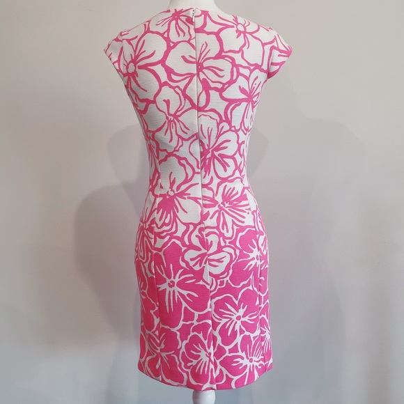 Lilly Pulitzer Pink and White Floral A-Line Dress - Picture 6 of 10